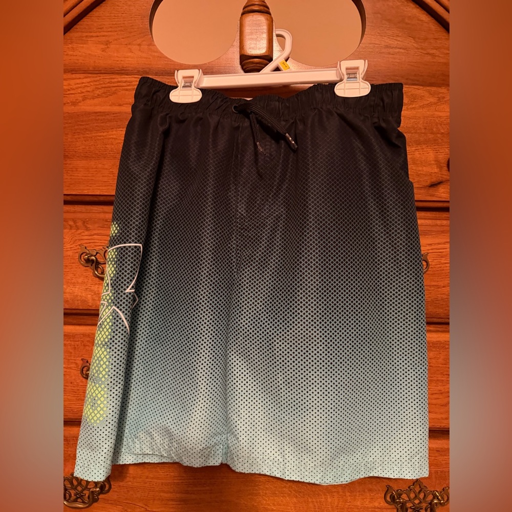 Under Armour Black and Blue Gradient Board Shorts